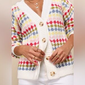 Striped Knit Cardigan - size S